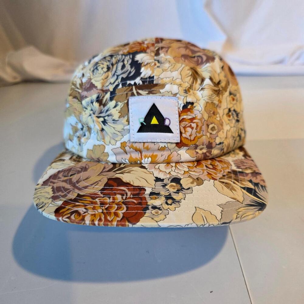 Floral five panel camp hat